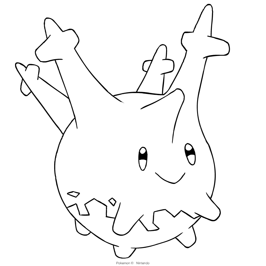 Disegno di Corsola dei Pokmon di seconda generazione da stampare e colorare