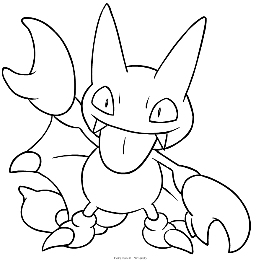 Gligar from the second generation Pok mon to print and color