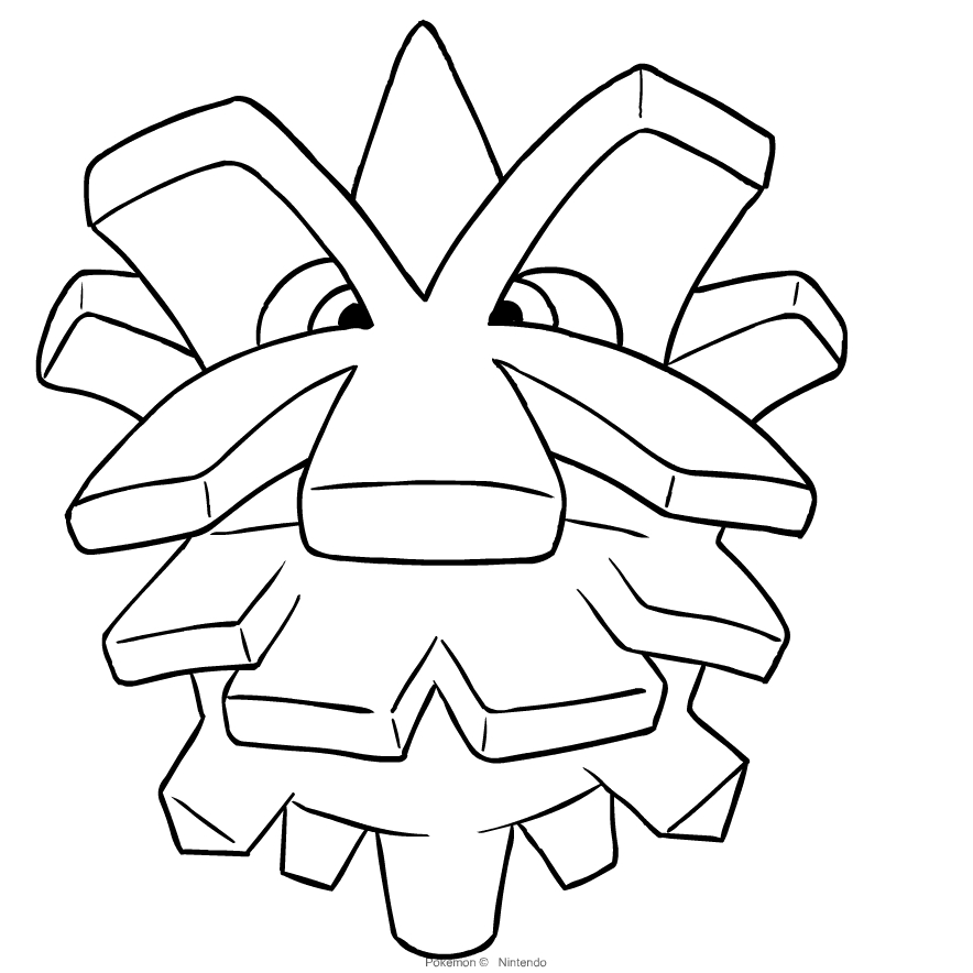 Pineco from the second generation Pok mon to print and color