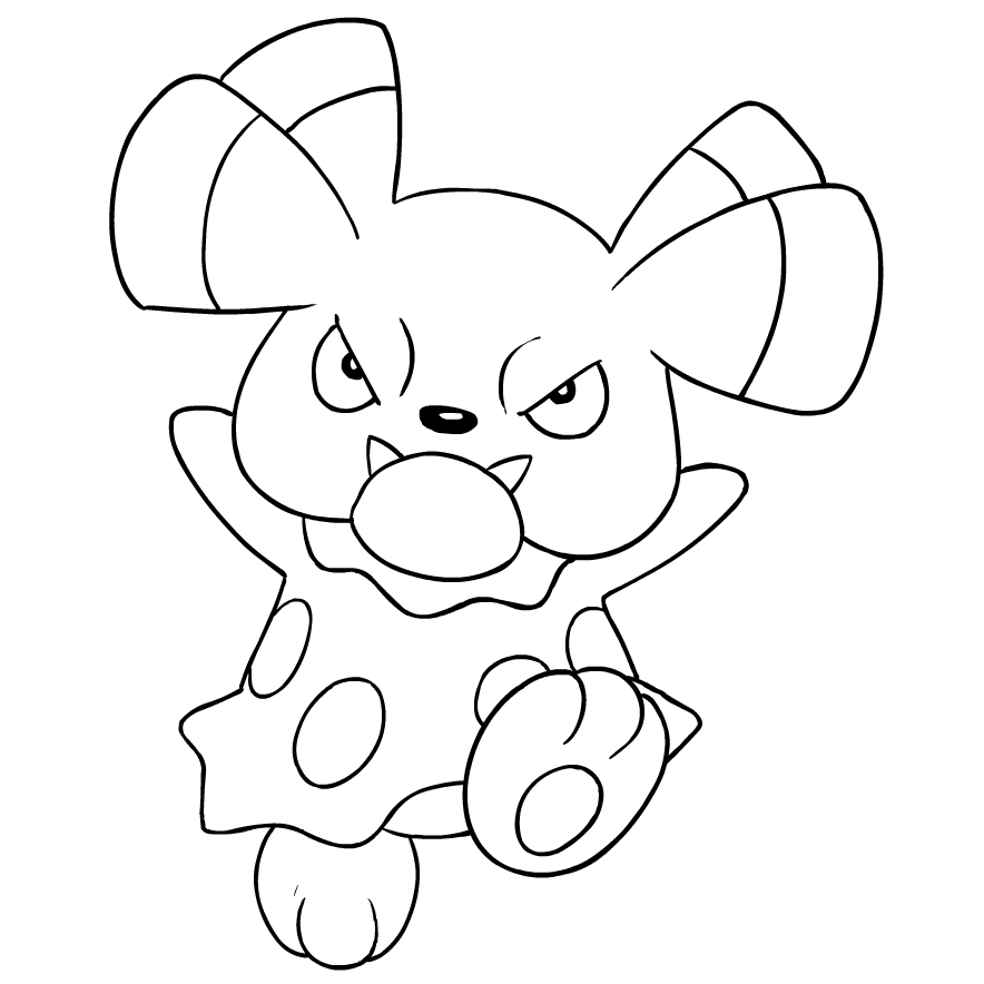 Snubbull from the second generation Pok mon to print and coloring