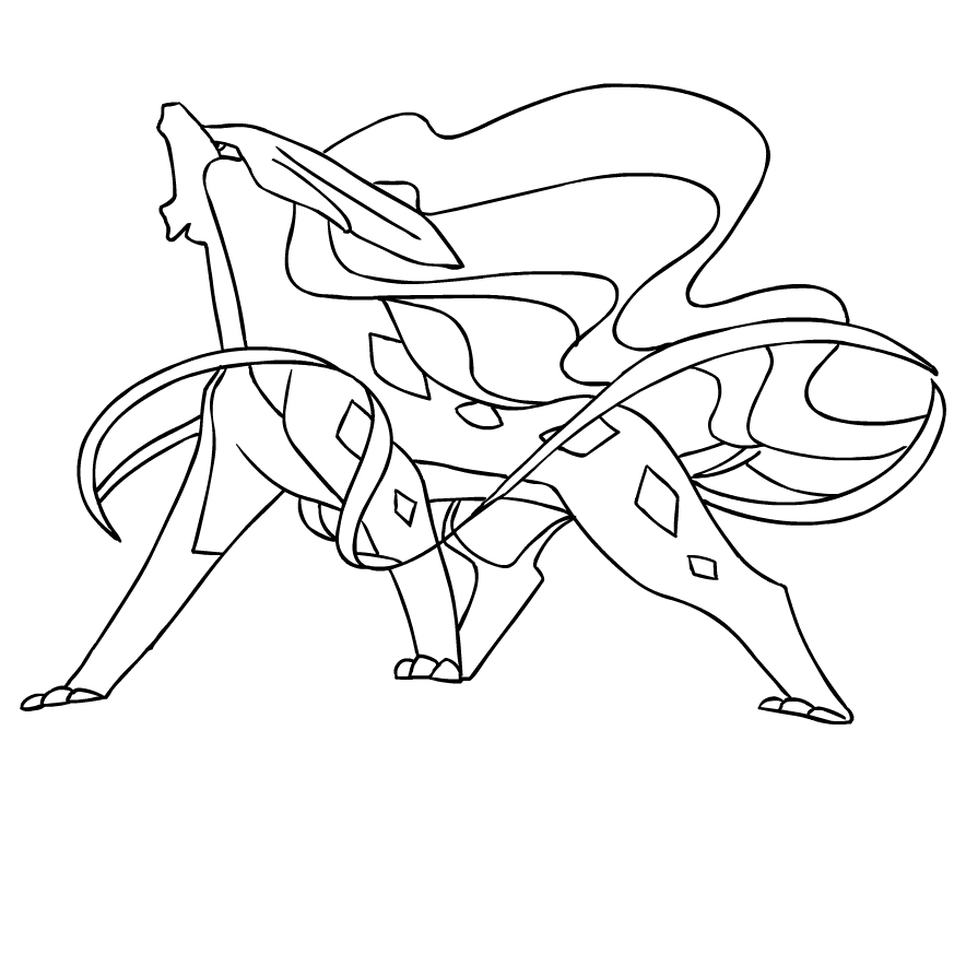 COMO DESENHAR O POKÉMON SUICUNE  HOW TO DRAW POKÉMON SUICUNE 