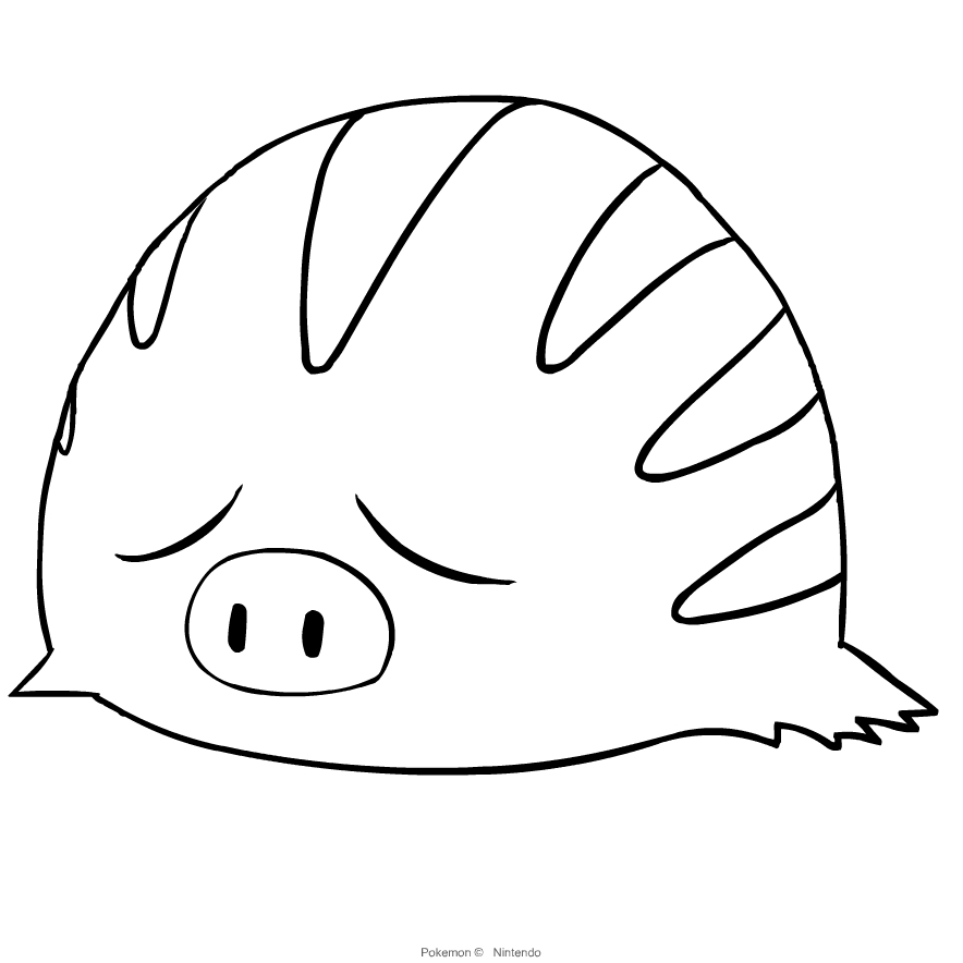 Swinub من الجيل الثاني من بوكيمون للطباعة والتلوين