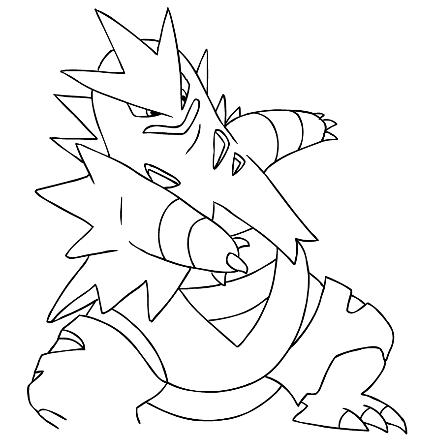 Tyranitar from the second generation Pok mon to print and color