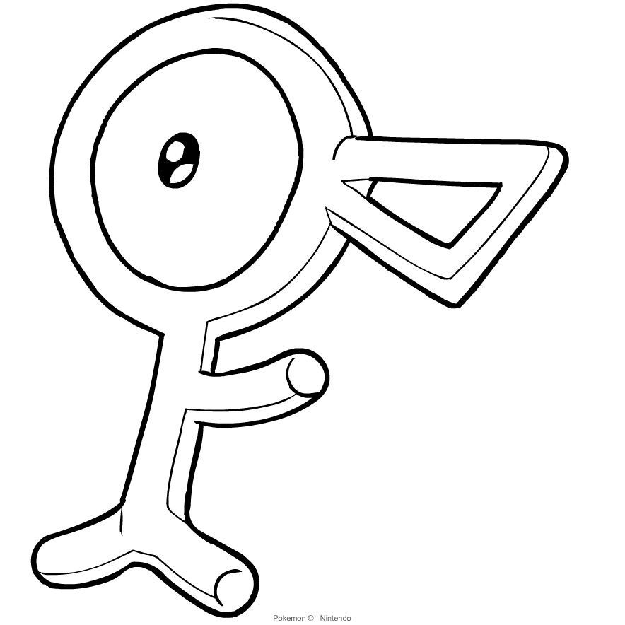 Unown from the second generation Pok mon to print and coloring