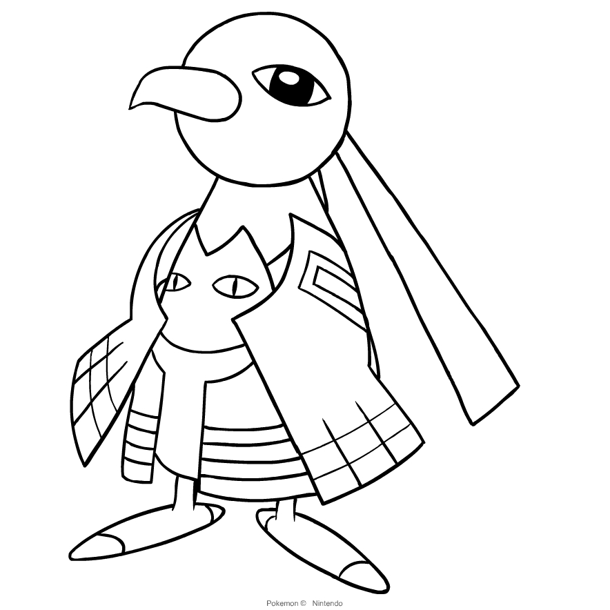 Disegno Xatu dei Pokmon di seconda generazione da stampare e colorare