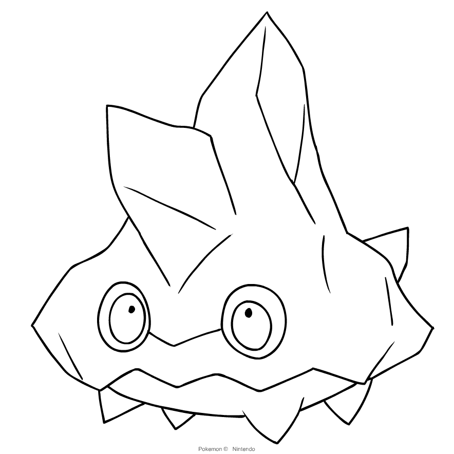 Bergmite from the sixth generation of the Pok mon to print and coloring