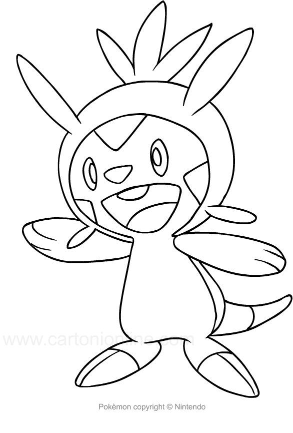 Disegno di Chespin dei Pokemon da stampare e colorare