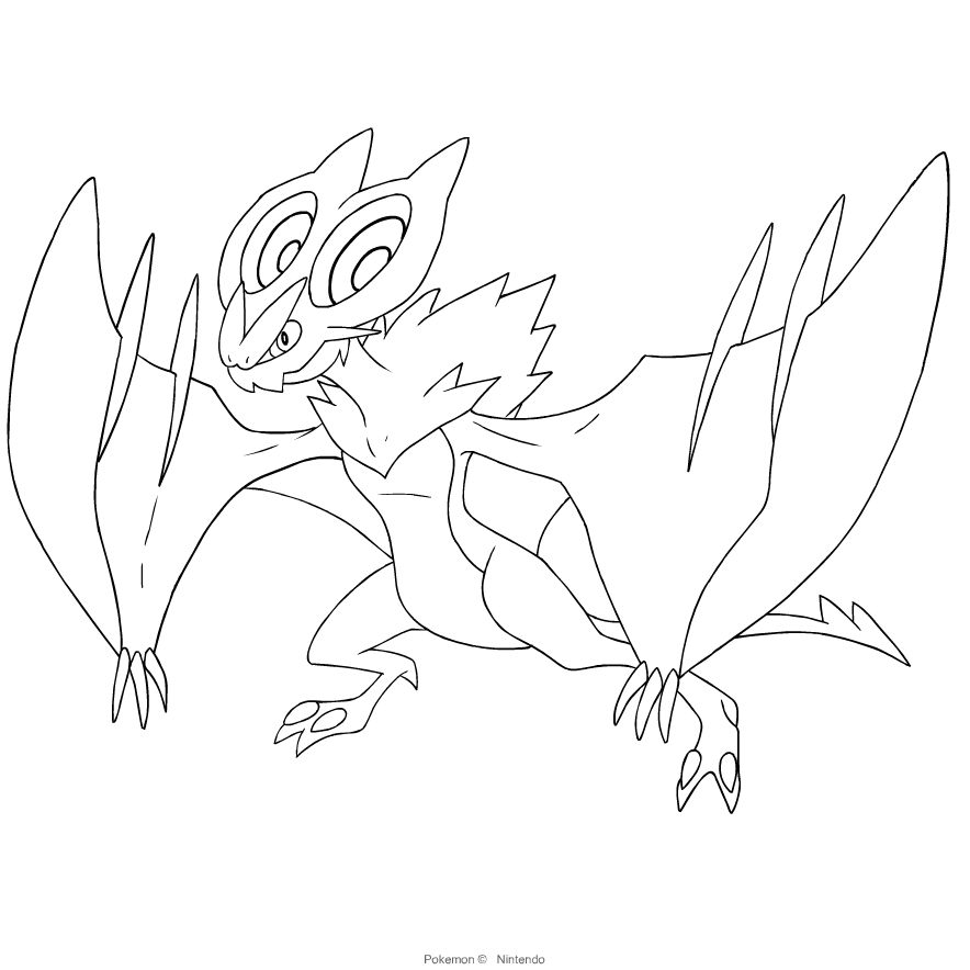 Noivern from the sixth generation of the Pok mon to print and coloring