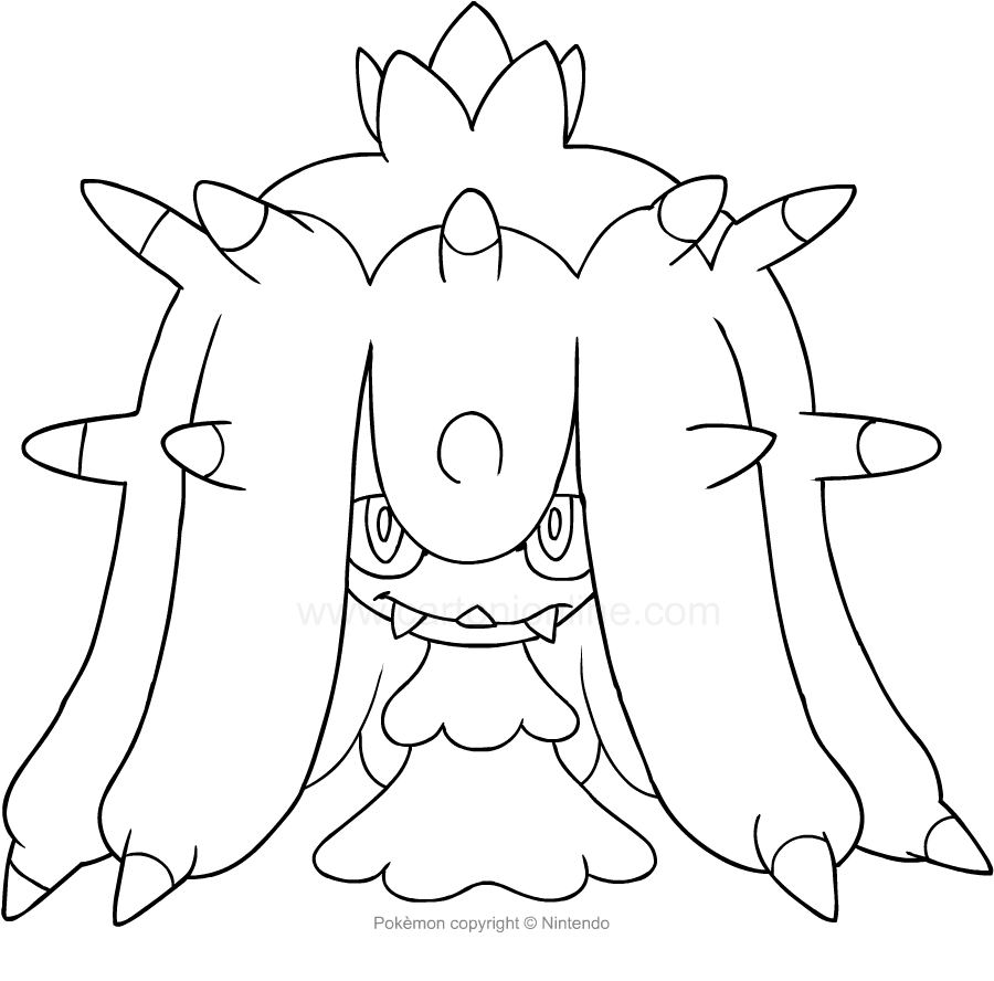 Dibujo de Mareanie de Pokemon para imprimir y colorear