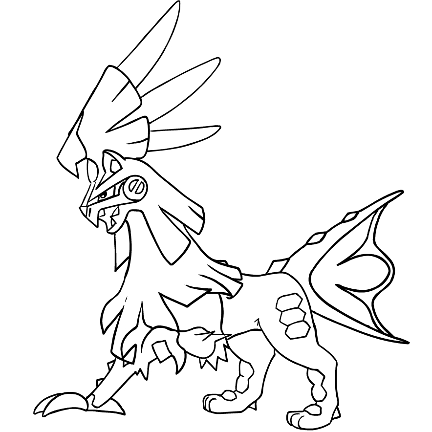 Silvally from the seventh generation of the Pok mon to print and color