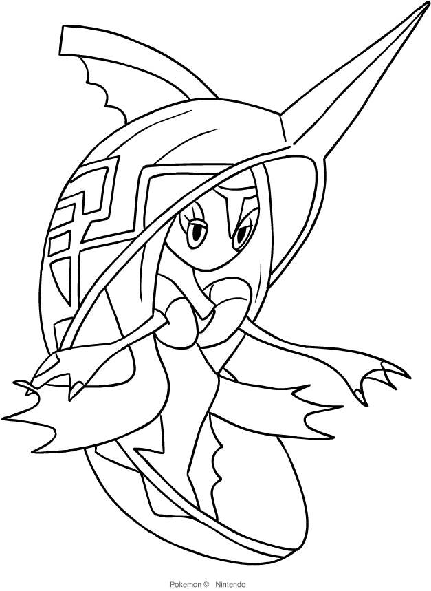 Disegno Tapu-Fini dei Pokémon di settima generazione da colorare