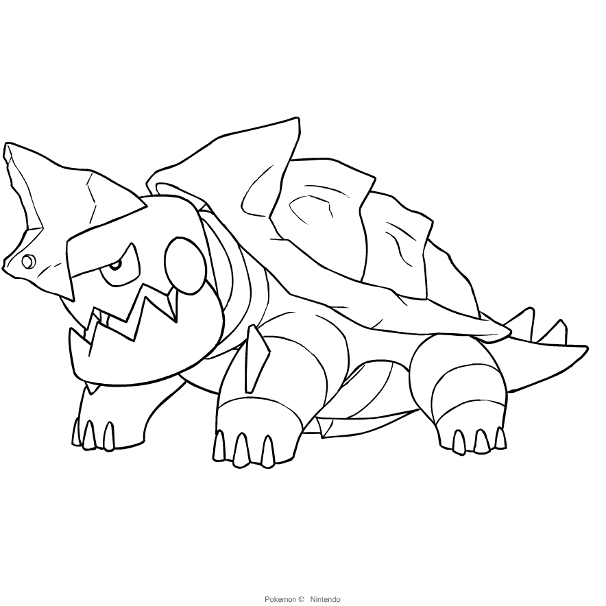 Drednaw from Pok mon Sword  and Shield  coloring  page 