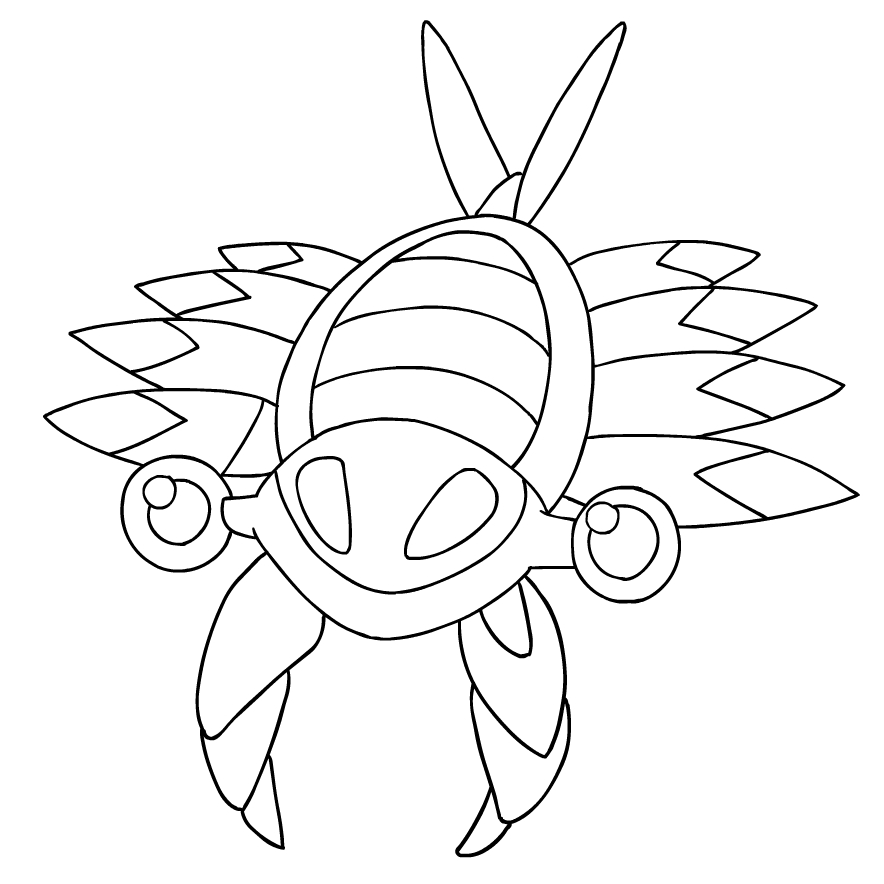 Anorith de la troisième génération des Pokémon à imprimer et colorier