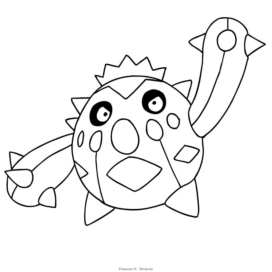 Desenho de Cacnea dos Pokémon terceira geração para colorir