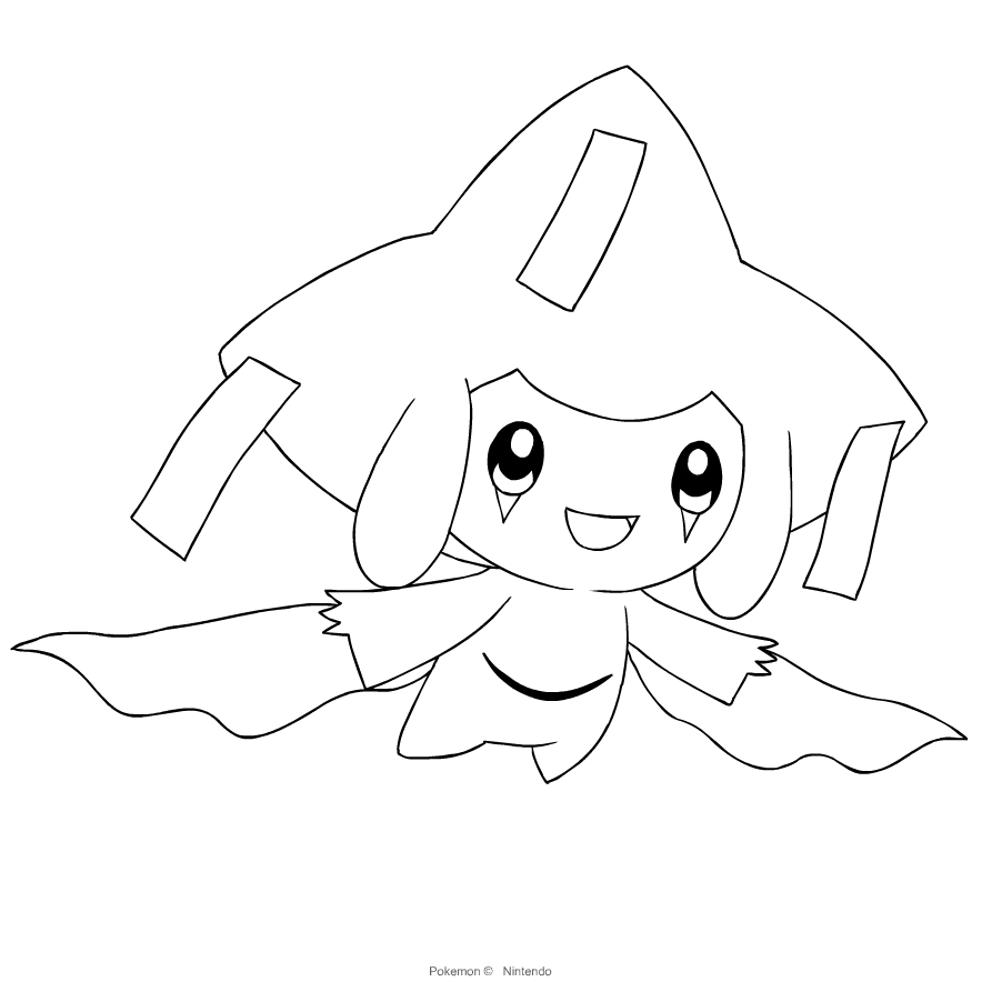 Disegno Jirachi dei Pokmon di terza generazione da stampare e colorare