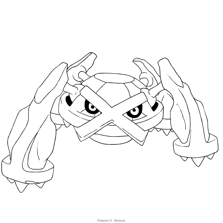 Metagross from the third generation Pok mon to print and coloring