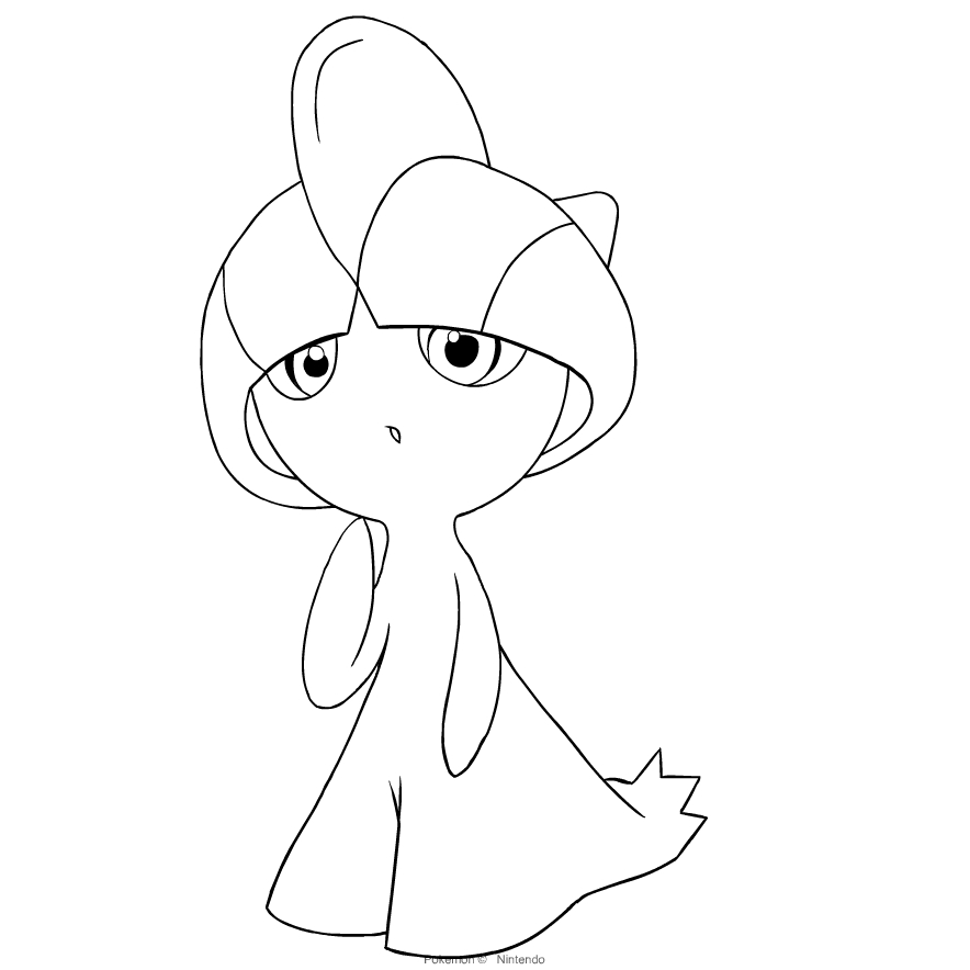 Ralts from the third generation Pok mon to print and color
