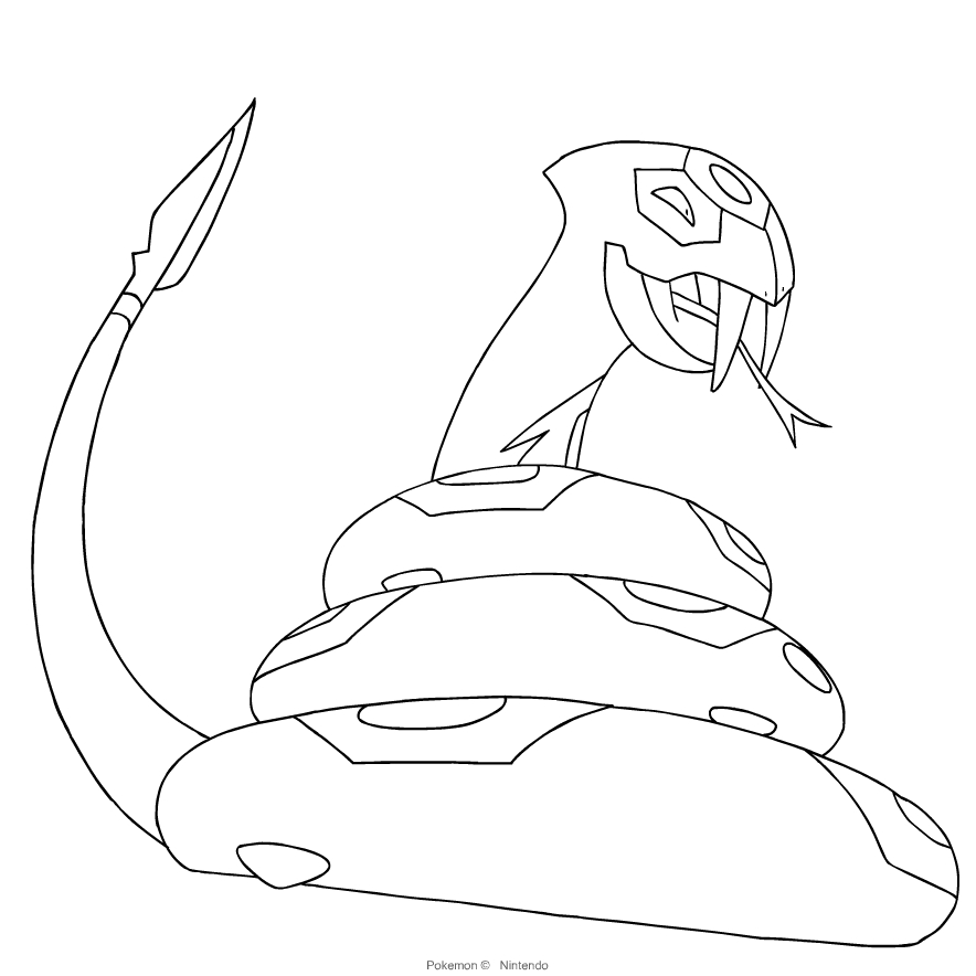 Seviper from the third generation of the Pok mon to print and color