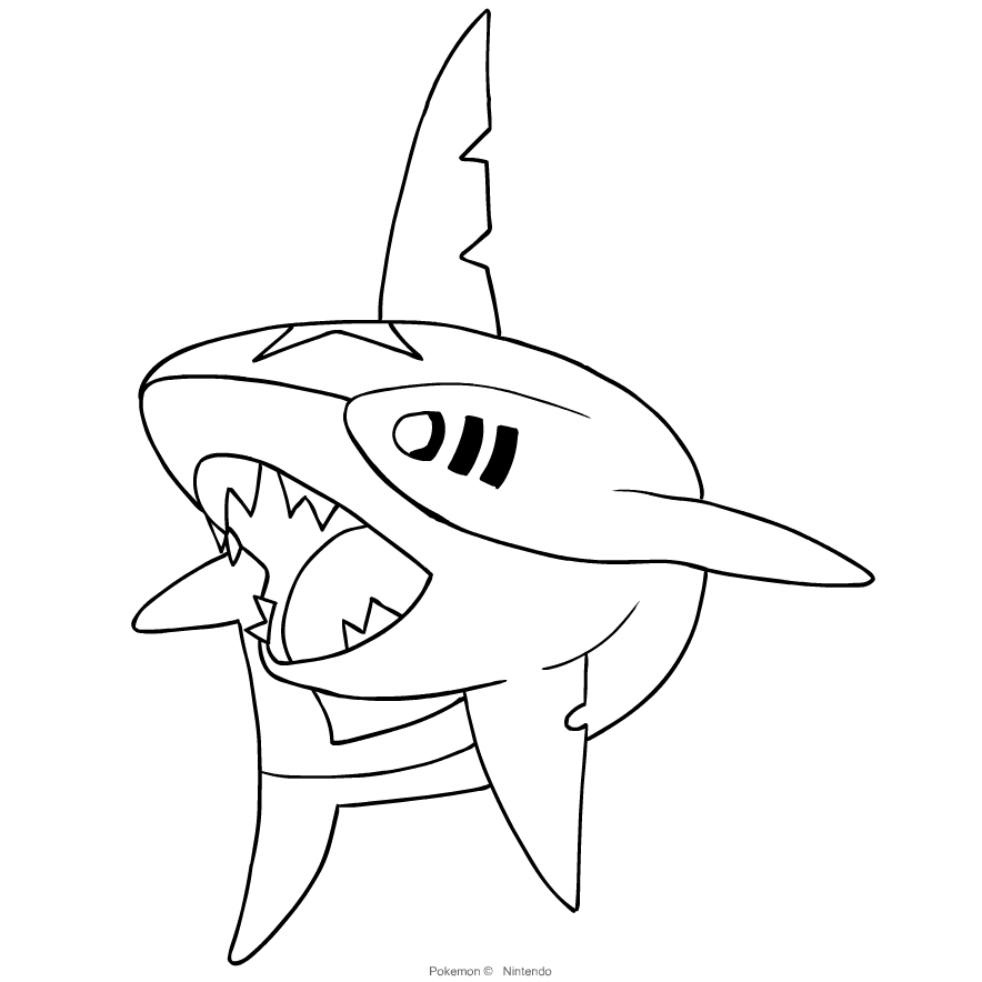 Sharpedo from the third generation Pok mon to print and coloring