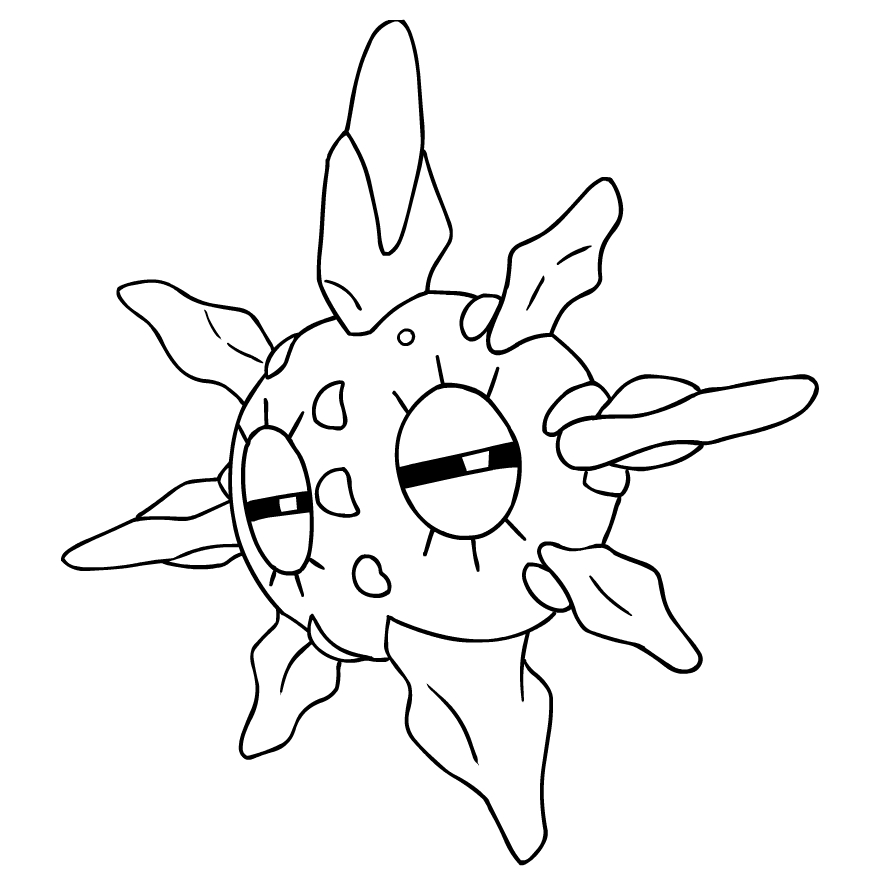 Solrock from the third generation Pok mon to print and coloring