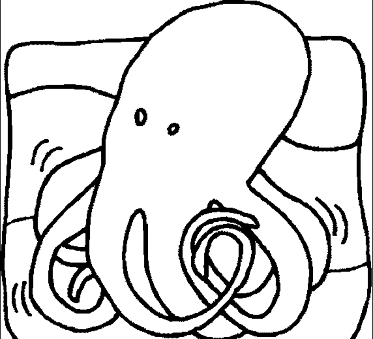 Tekening 7 octopussen om af te drukken en te kleuren