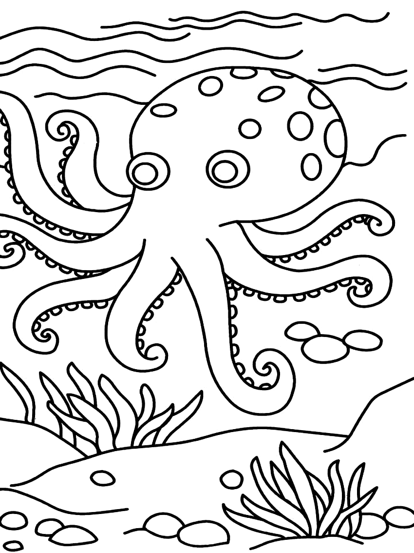 Coloriage 19 des Octopodes  imprimer et colorier