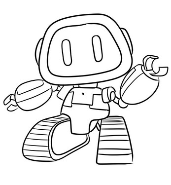 Desenhos de Boogie Bot de Poppy Playtime para Colorir e Imprimir 