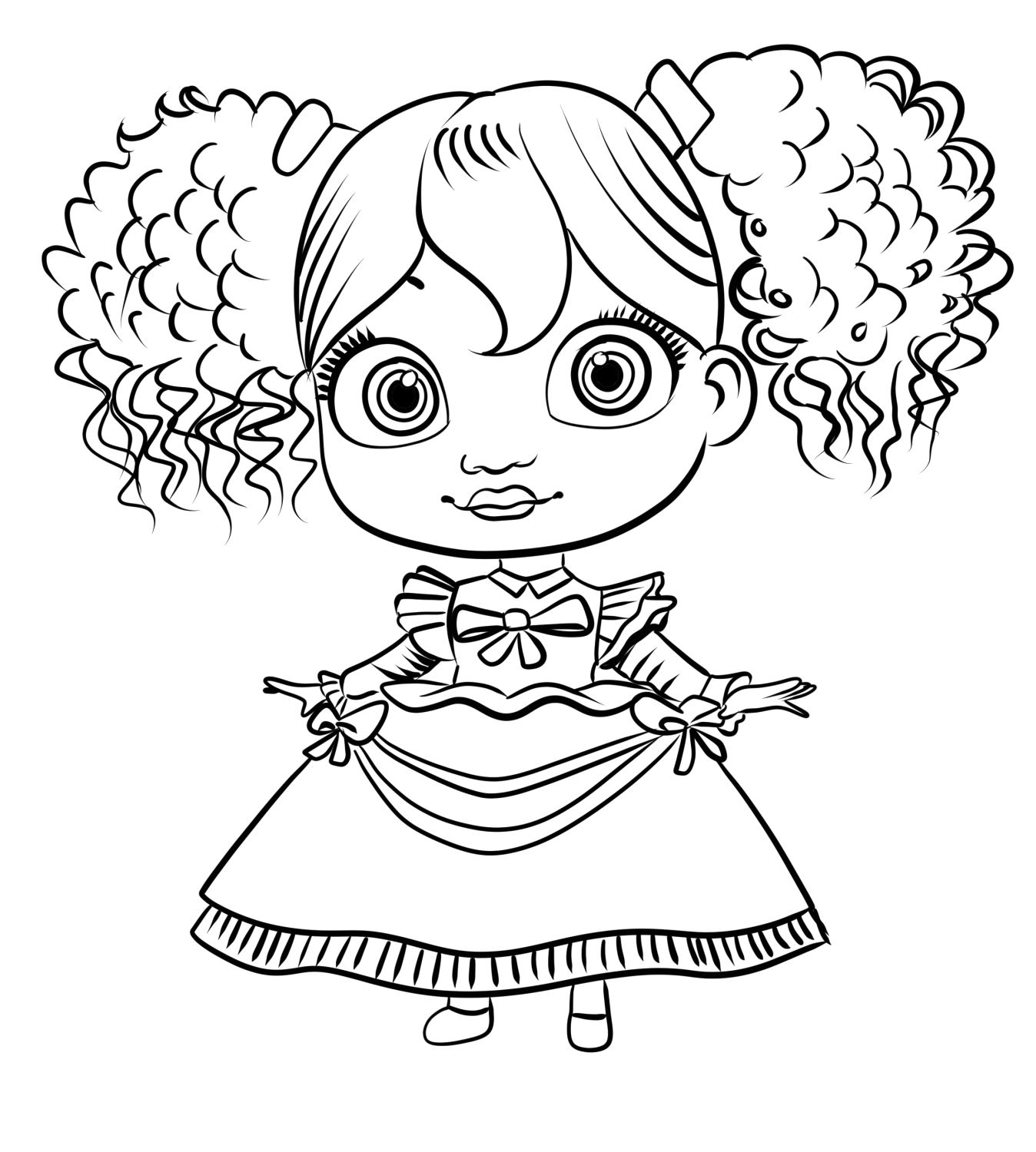 Desenho de Doll Poppy Playtime de Poppy Playtime para imprimir e colorir