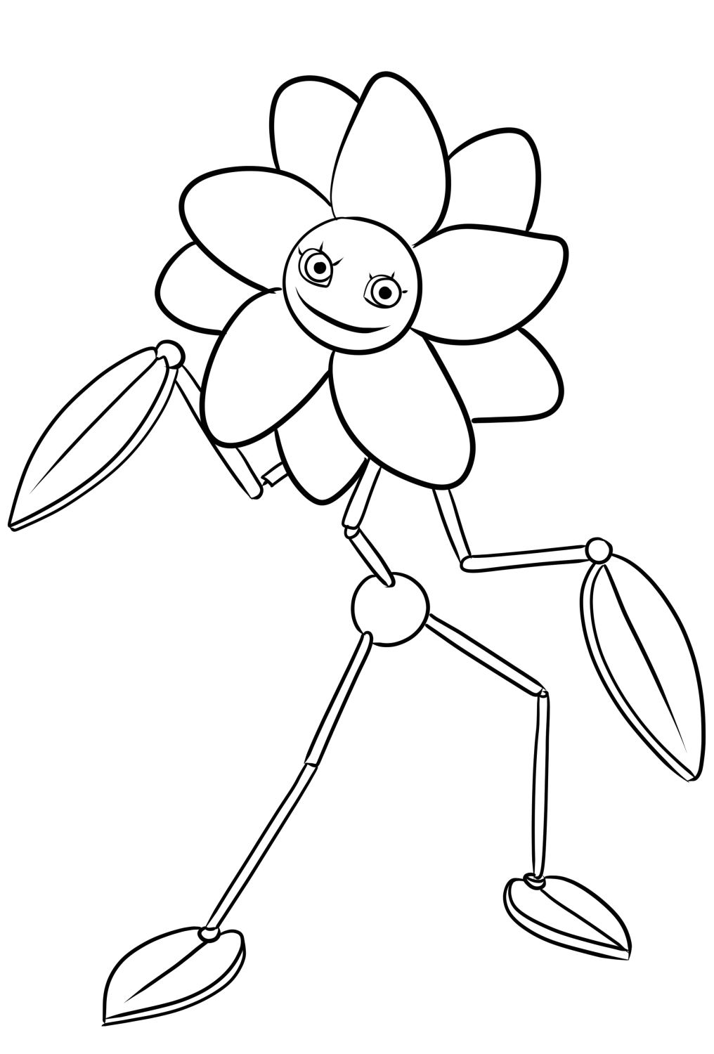 Desenho de Daisy de Poppy Playtime para imprimir e colorir