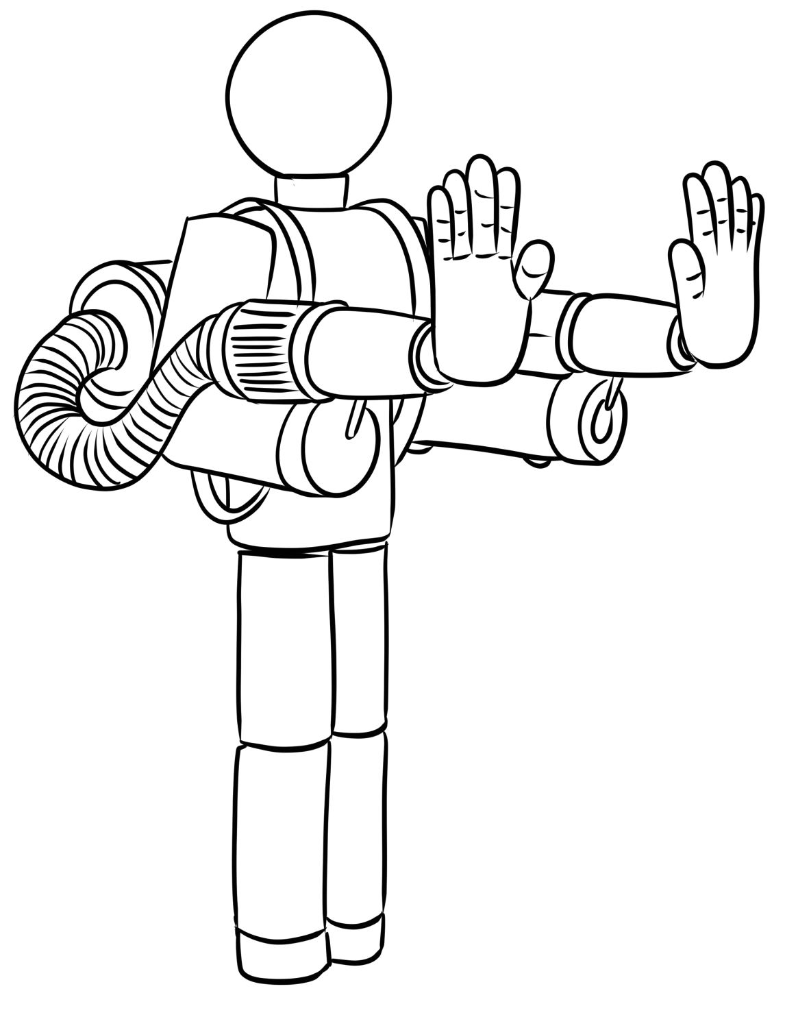 The Player from Poppy Playtime coloring pages to print and coloring