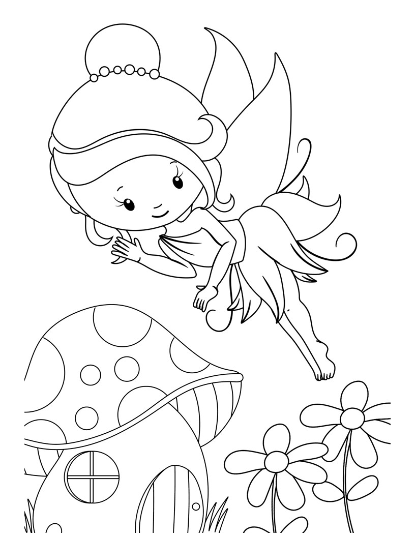 Spring coloring page