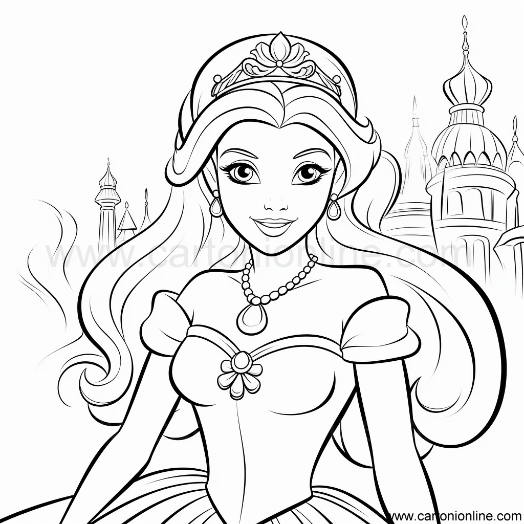 Princess 09  coloring pages to print and coloring