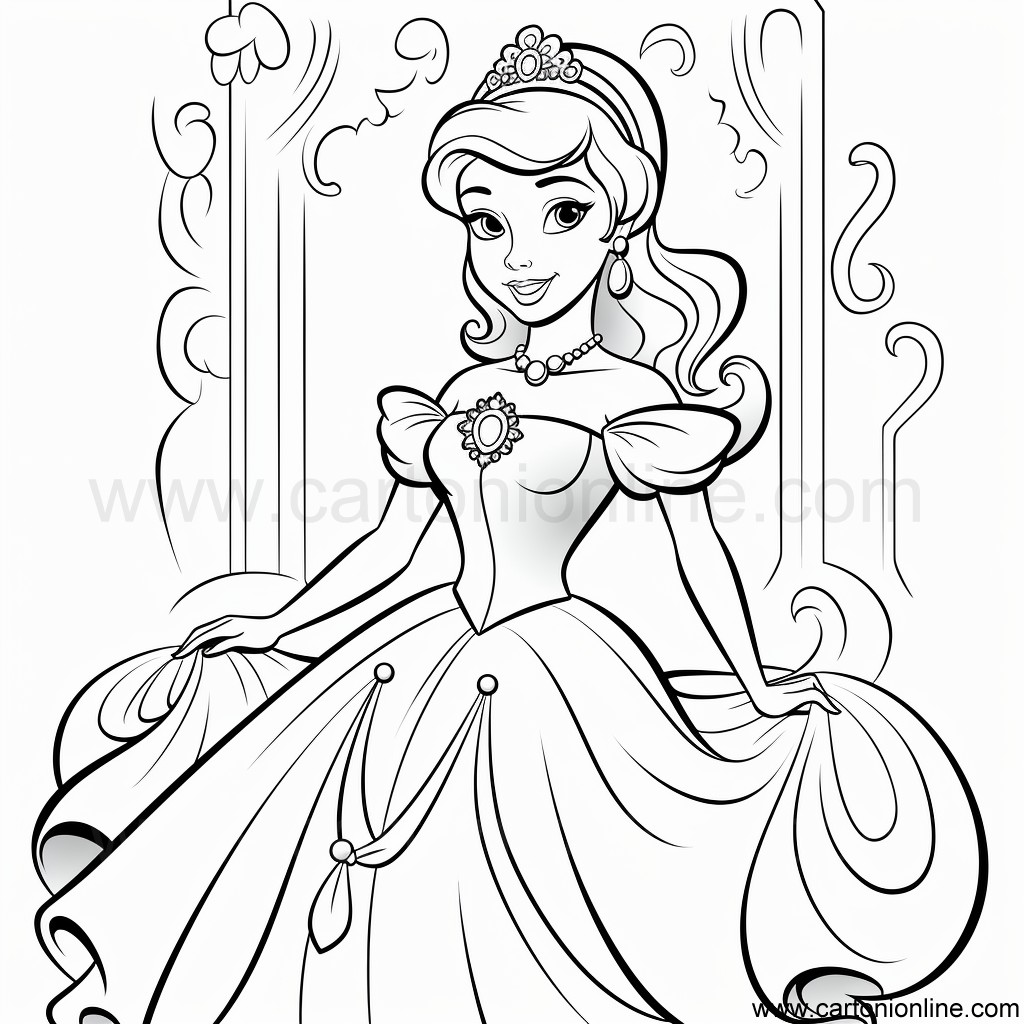 Dessin 12 de Princesse à imprimer et colorier