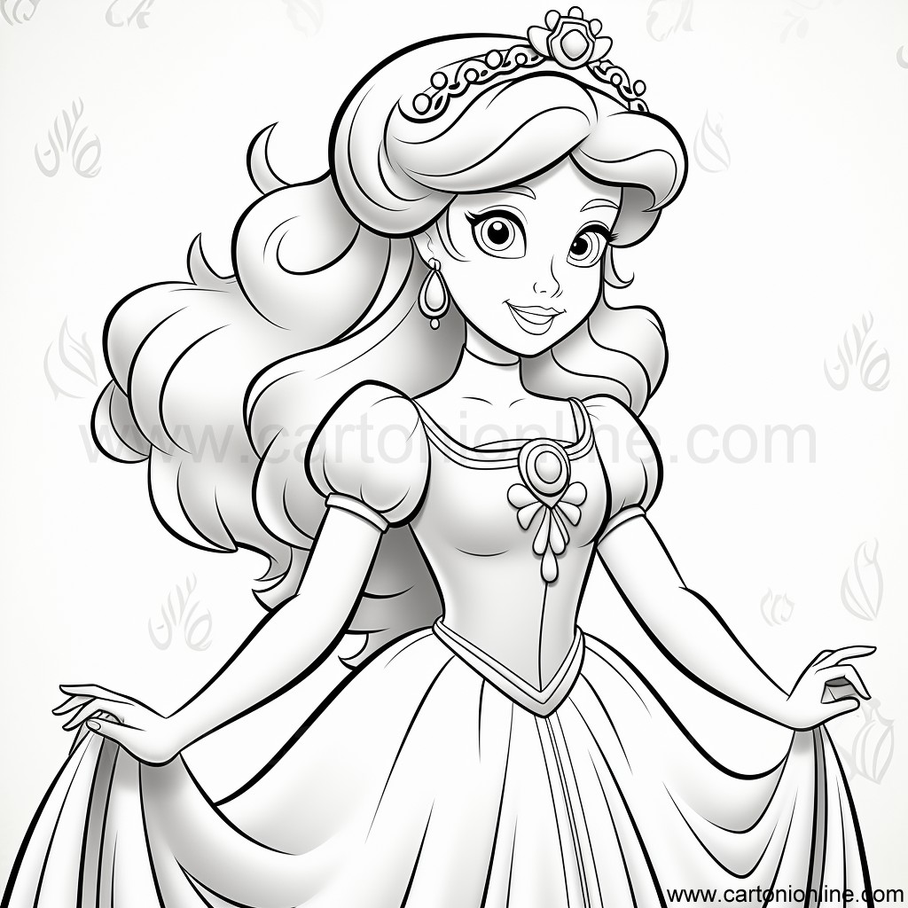 Desenho 20 de Princesa para imprimir e colorir