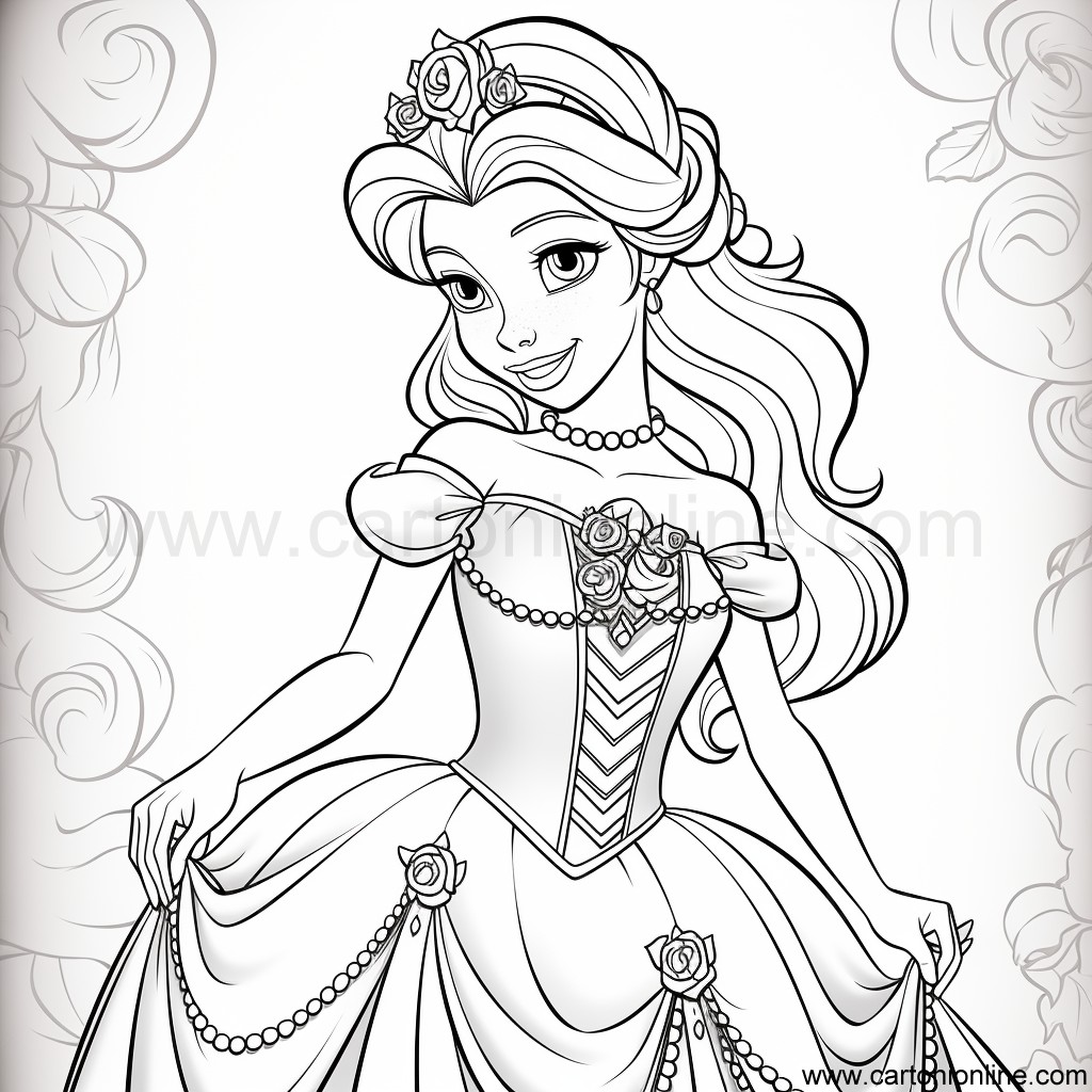 Drawing 26 of Princess to print and color