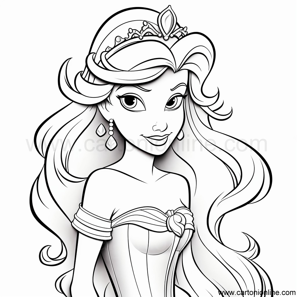 Coloriage Princesse 31 de Princesse à imprimer et colorier