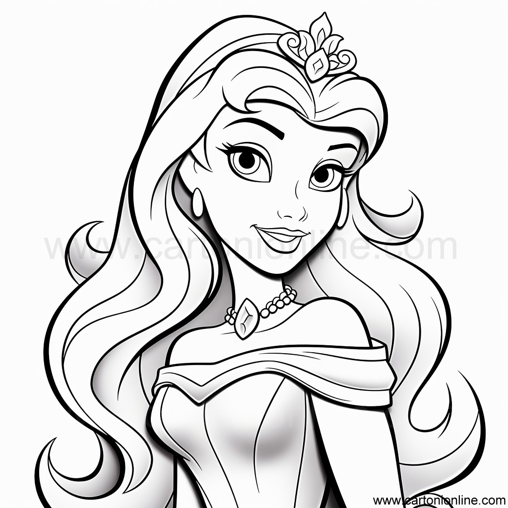 Drawing 32 of Princess to print and color