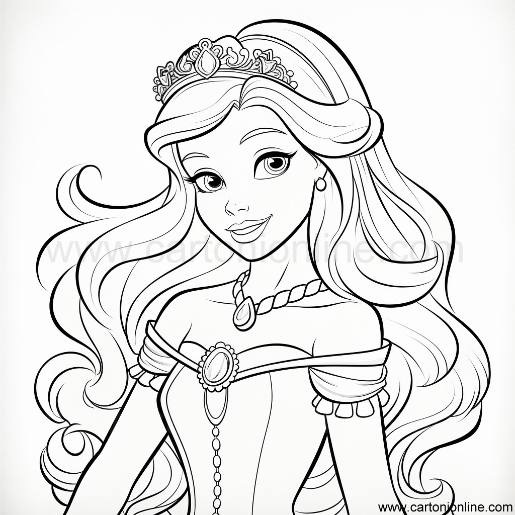 Coloriage Princesse 35 de Princesse à imprimer et colorier