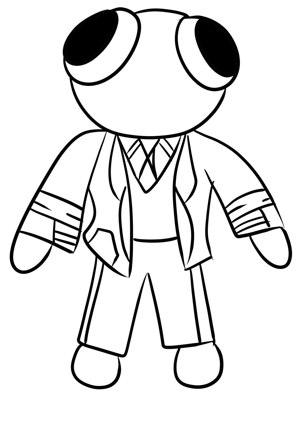 Red from Rainbow Friends coloring page