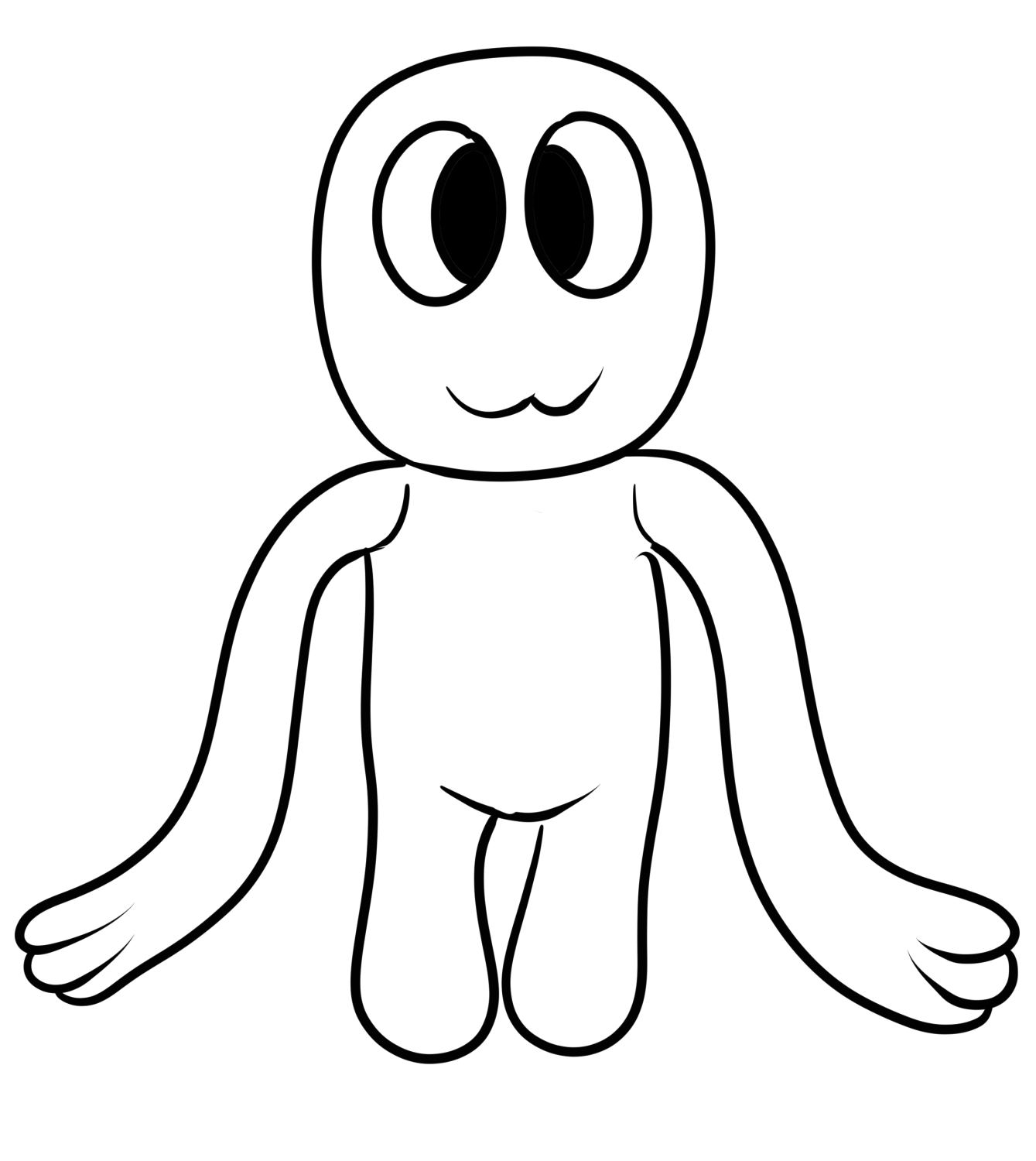 Green from Rainbow Friends coloring page