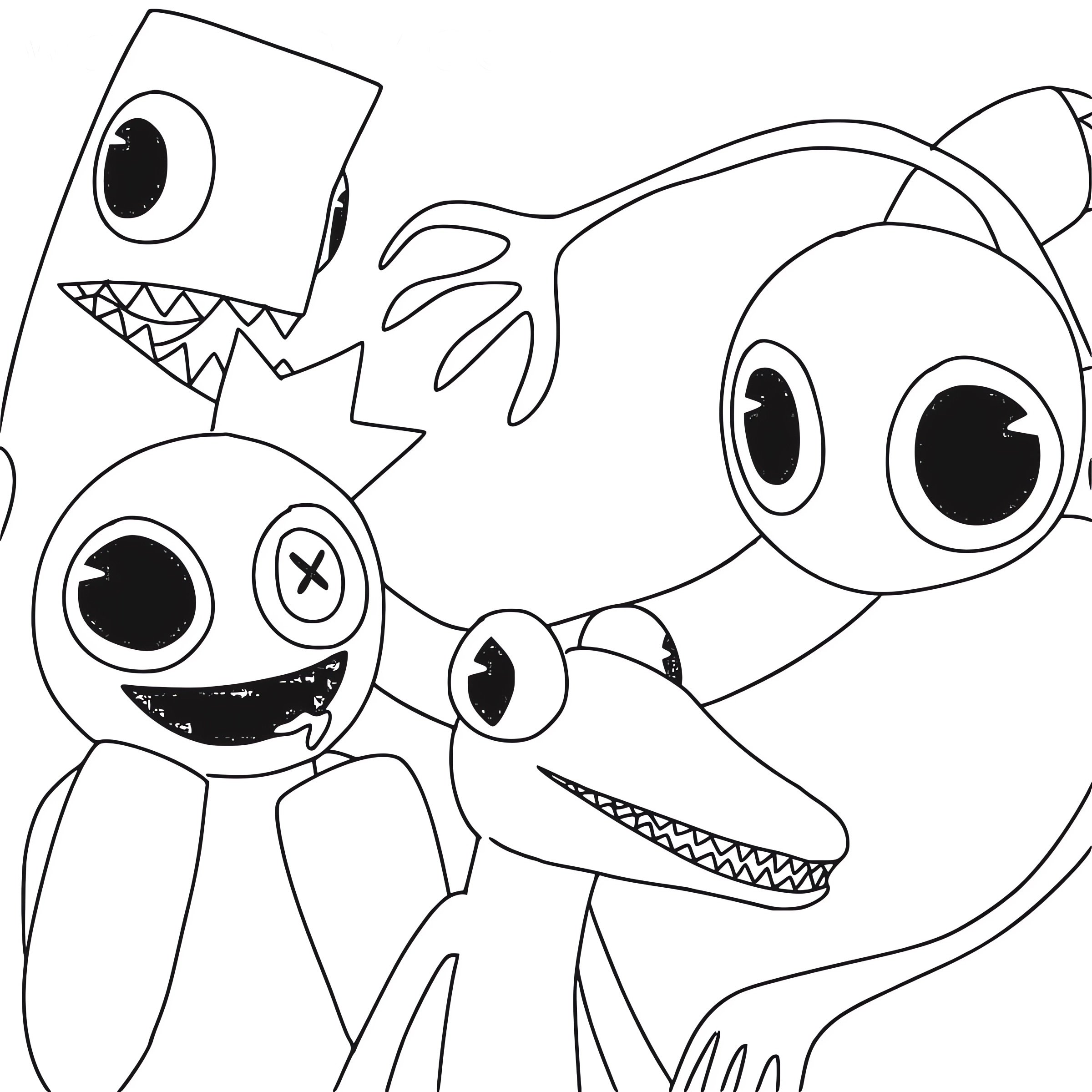 Desenhos de Orange Rainbow Friends para Colorir