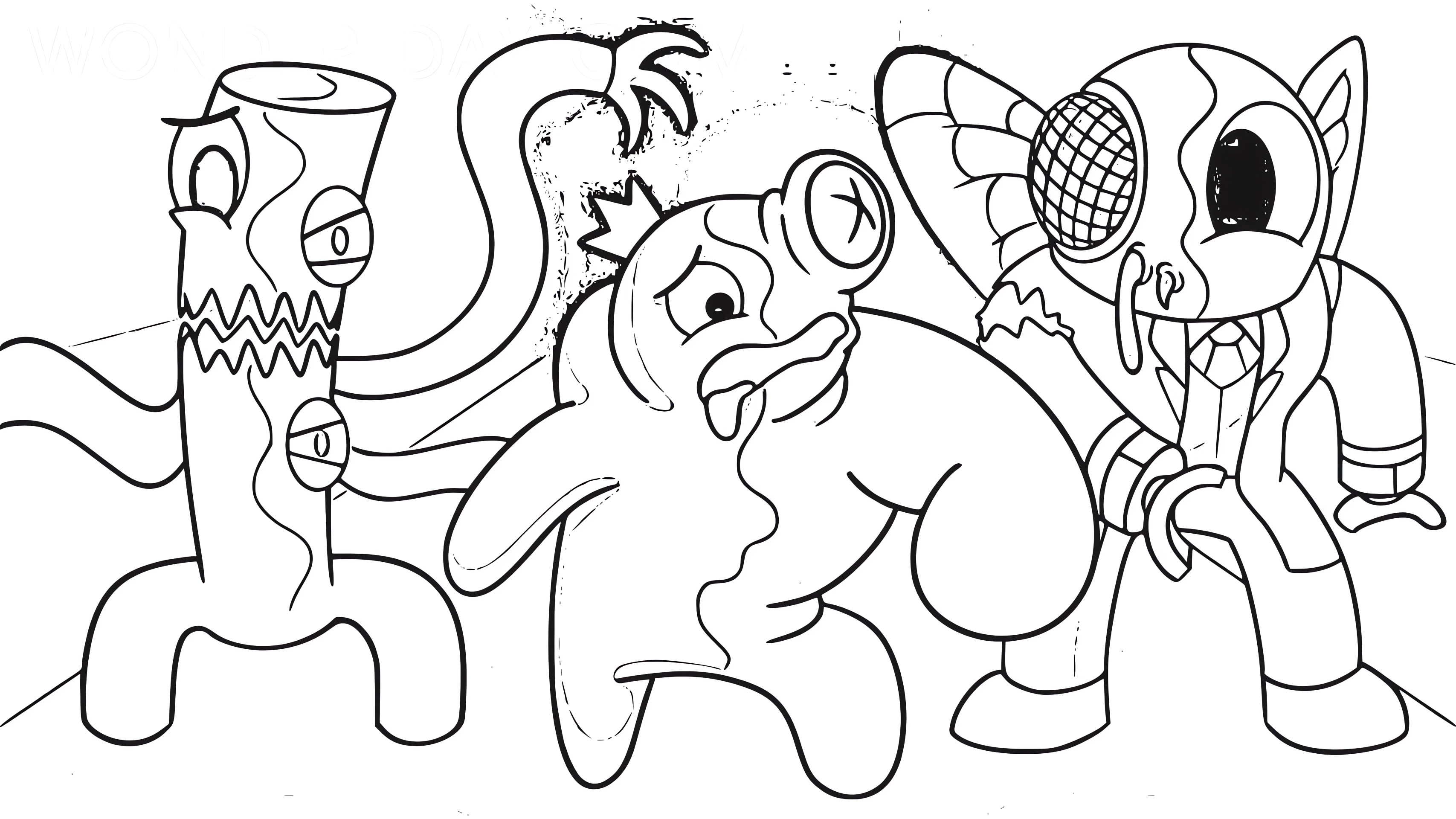 Coloriage 02 de Rainbow Friends  imprimer et colorier