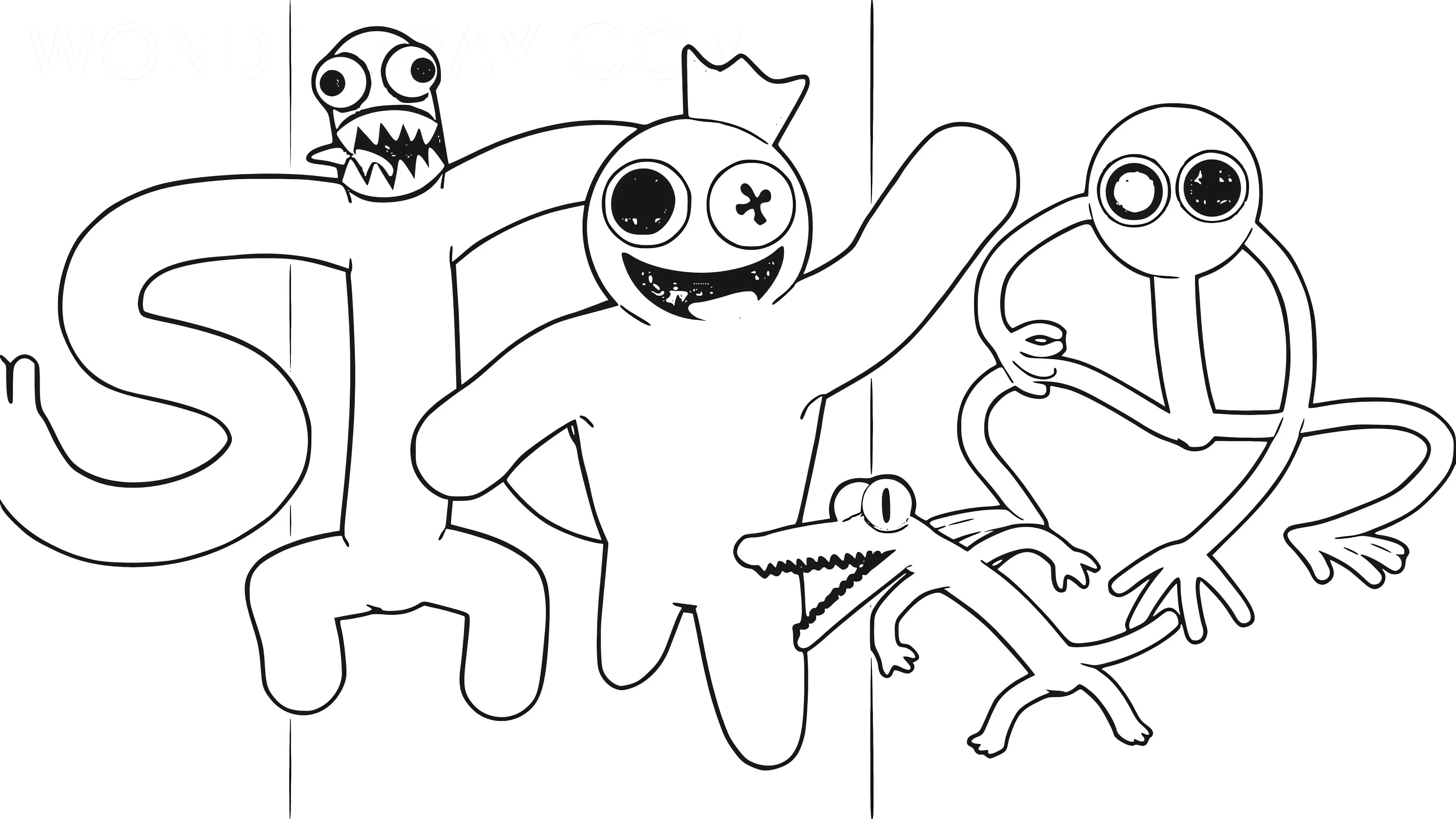 Coloriage 04 de Rainbow Friends  imprimer et colorier