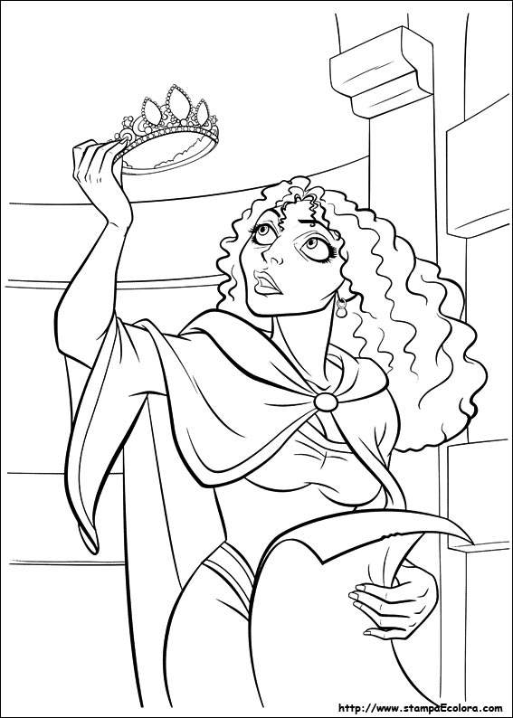 Mother Gothel coloring page to print and color