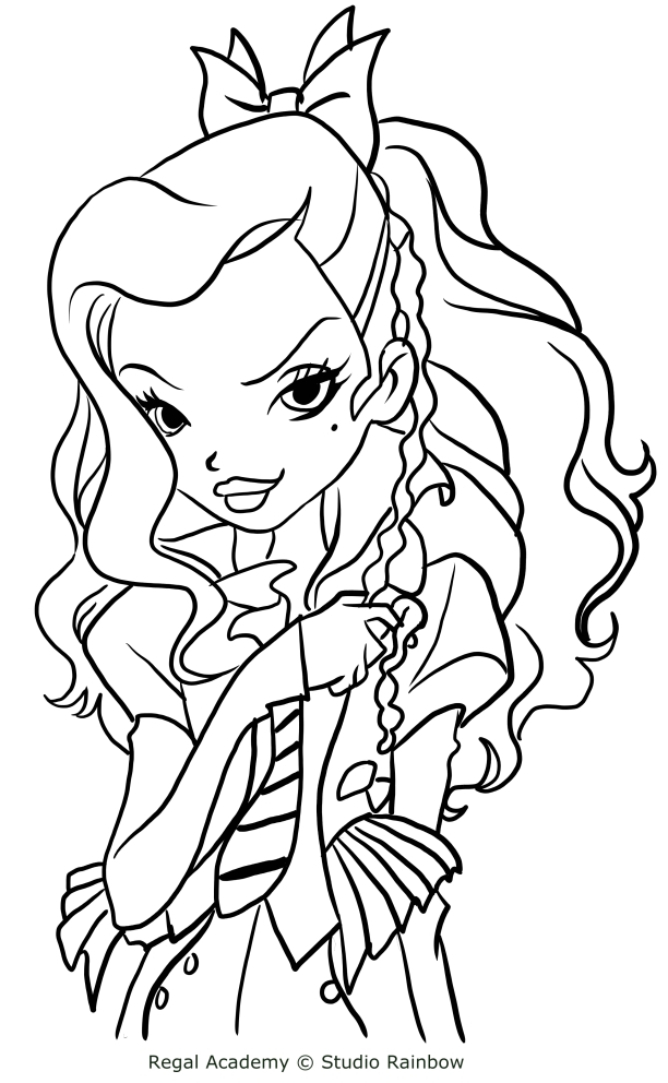 Vicky of Regal Academy coloring page to print and color