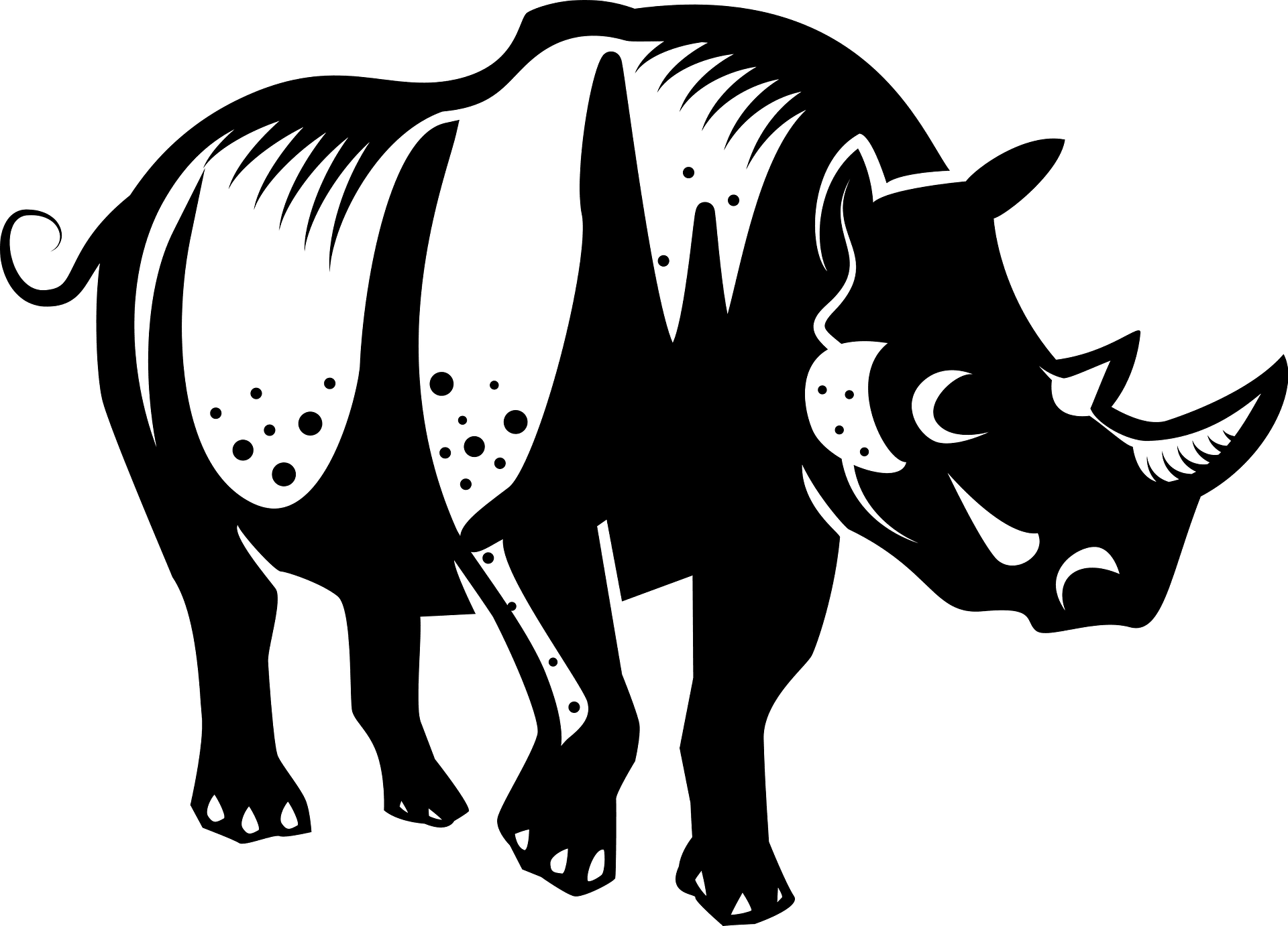 Disegno da colorare di un rinoceronte