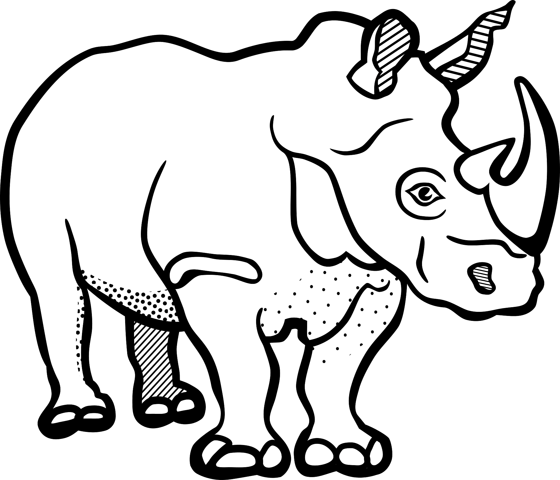 صفحة التلوين من وحيد القرن
