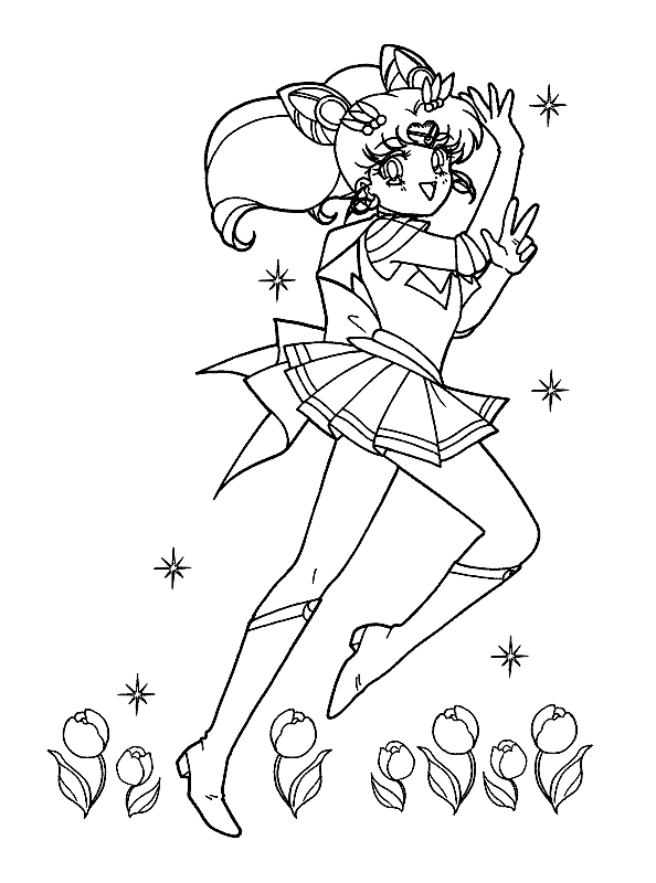 Coloriage 2 de Sailor Moon  imprimer et colorier