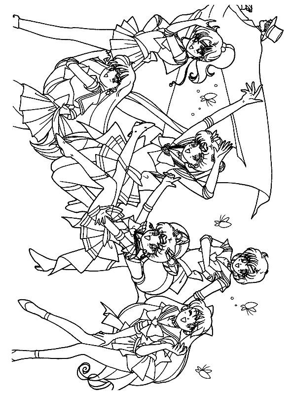 Suunnittelu 5 from Sailor Moon vrityskuvat tulostaa ja vritt