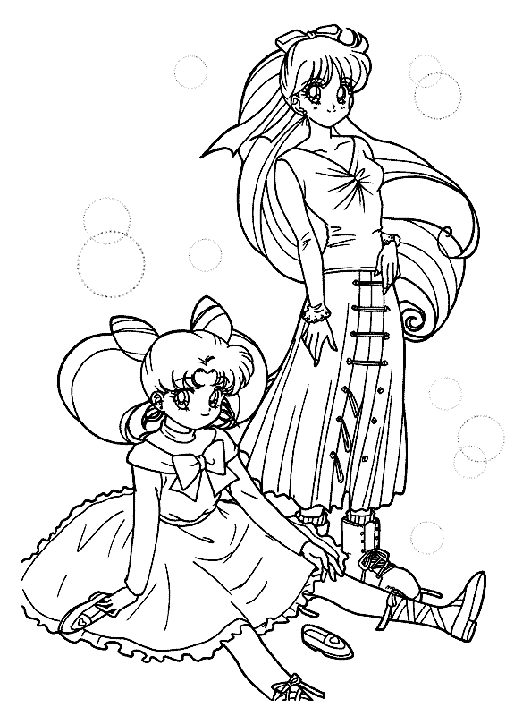 Drawing 6 from Sailor Moon coloring page to print and coloring